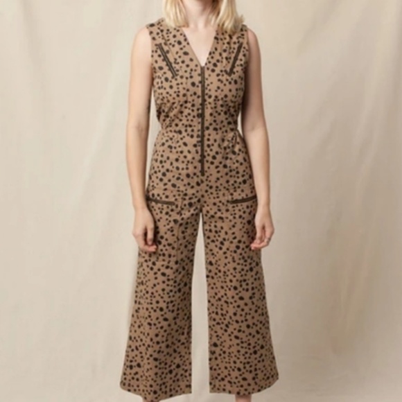 Rachel Antonoff Mickey Jumpsuit in Honey Dalmatian - Picture 3 of 5